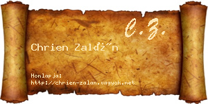 Chrien Zalán névjegykártya